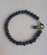 Author's Jewelry Handmade Bracelets made of Black Fluorite Beads.Qvenskaya