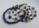 Author's Jewelry Set Chain and Bracelet lapis lazuli beads Qvenskaya