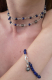 Author's Jewelry Set Chain and Bracelet lapis lazuli beads Qvenskaya