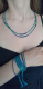 Author's Jewelry Handmade Set Turquoise Bracelet, Lapis lazuli,Necklace
